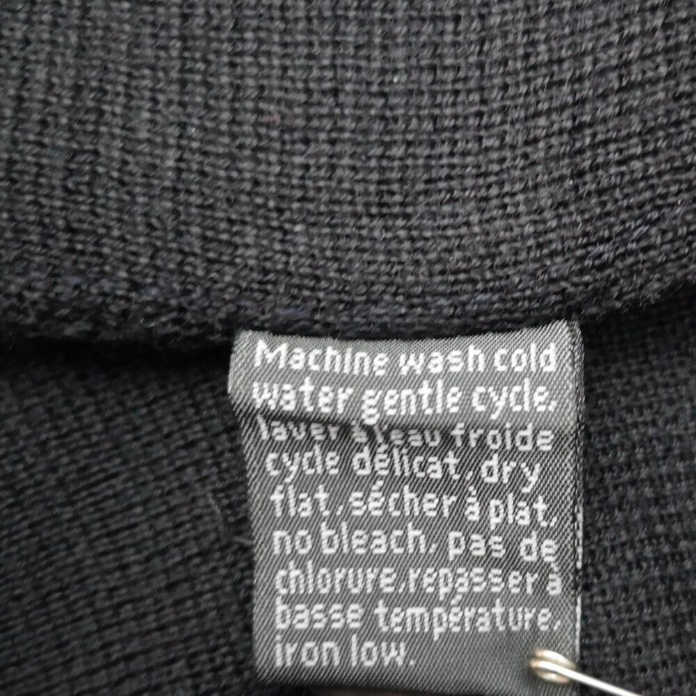 New Edition Ladies Size Large Black Merino Wool Blend Button Front Cardigan - Picture 6 of 12